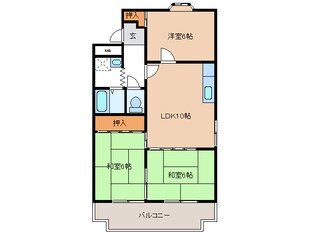 宮町駅 徒歩14分 3階の物件間取画像